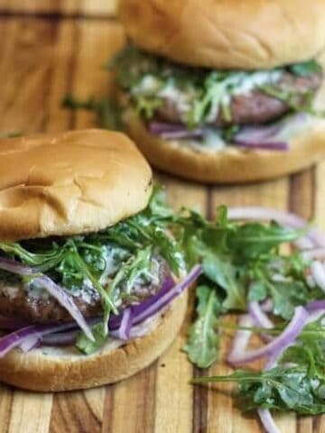 Sous Vide Lamb Burger with Homemade Tzatziki Sauce
