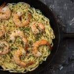 Fettuccine Alfredo with sous vide shrimp - Sous Vide Ways