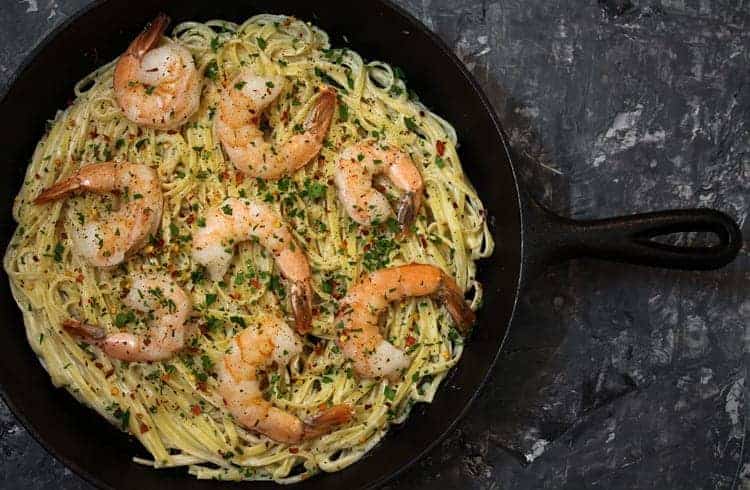 Fettuccine Alfredo with Sous Vide Shrimp - Sous Vide Ways