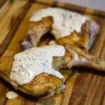 sous vide chicken with Alabama sauce