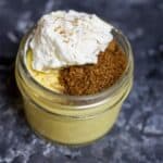 Sous Vide Eggnog Custard with whipped cream