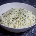 sous vide mashed potatoes with black pepper and chives