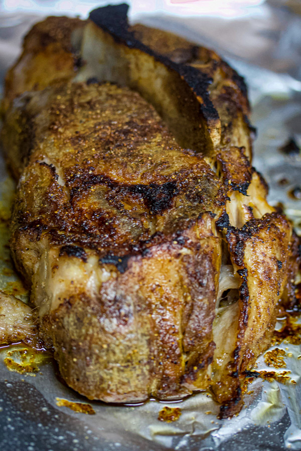 sous vide pulled pork shoulder seared