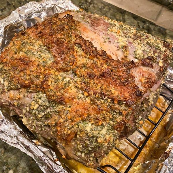 sous vide prime rib finished in oven crust