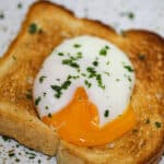 sous vide poached egg 167F for 14 mins yolk on toast